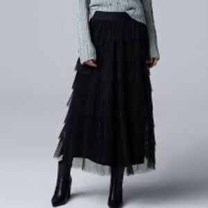 Simply Vera Vera Wang Tiered Tulle Skirt